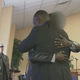 Pastor Larry Wright hugs the unidentified man as he returned to ask for forgiveness.
WRAL Screenshot